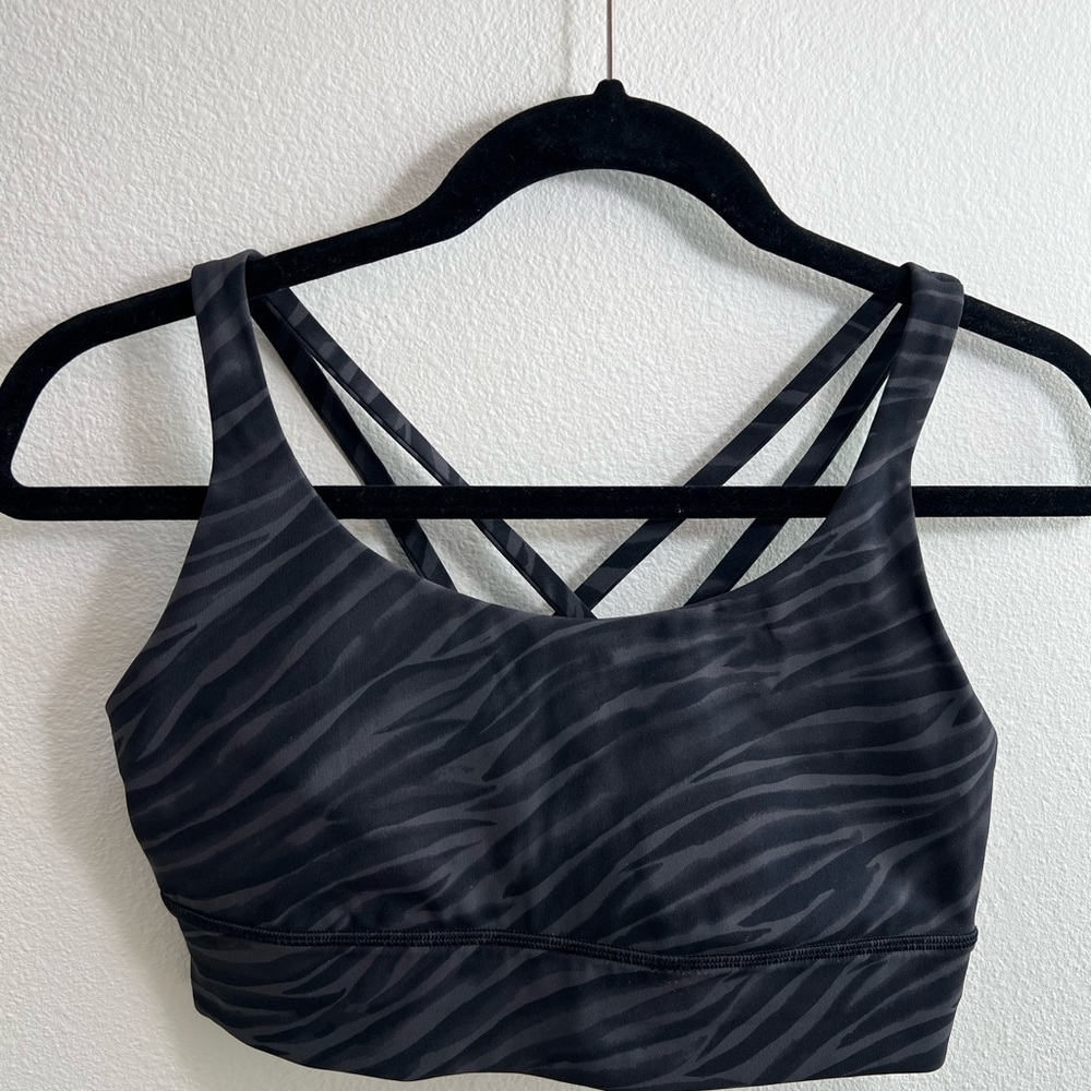 Lululemon Athletica Black Zebra Sports Bra